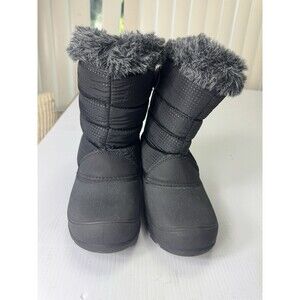 Northside Women’s Size 6 Winter Snow Boots Black Gray Faux Fur Thinsulate
